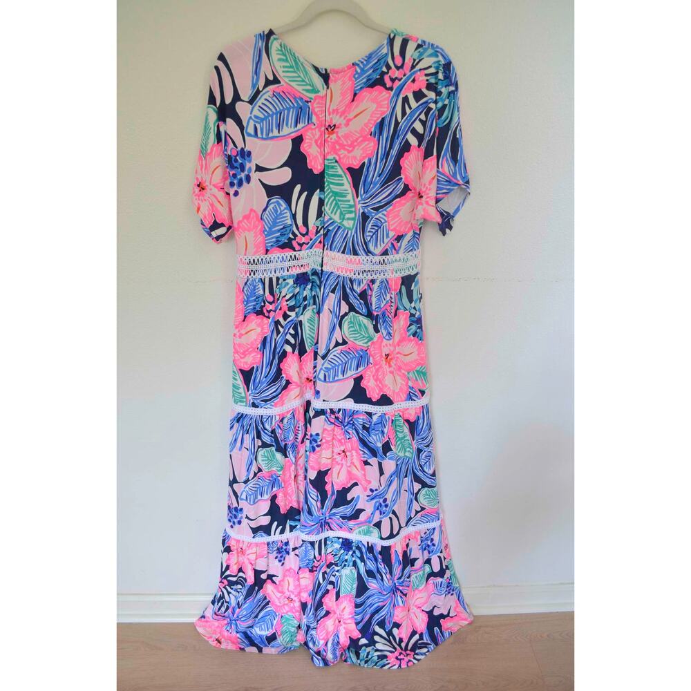 Lilly Pulitzer Maribella Maxi Sugar Mambo Size 8 - Picture 6 of 7
